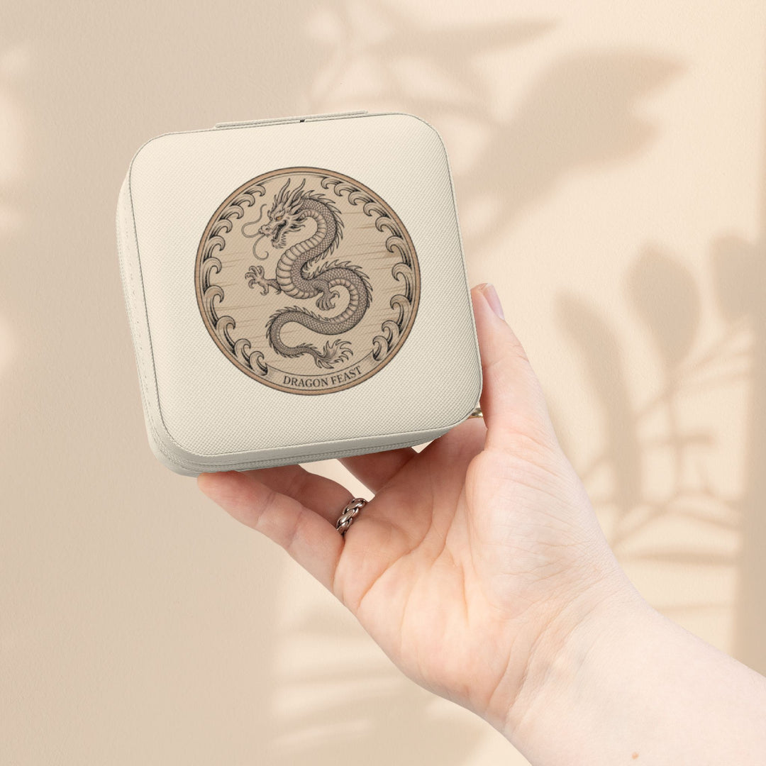 Dragon Jewelry Travel Case — Compact Pink Portable Organizer