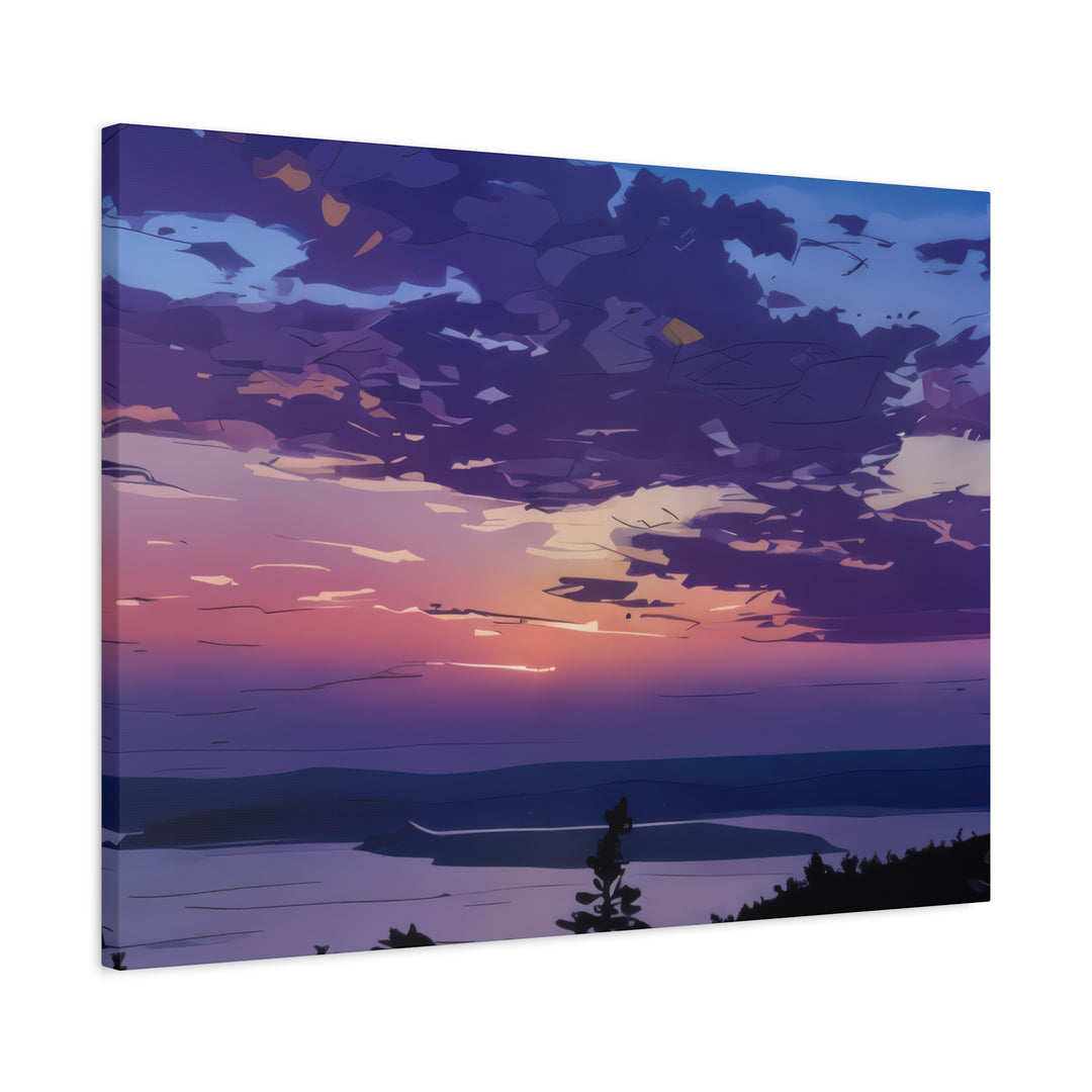 Elegant Sunset Canvas Print for Bedroom and Living Room