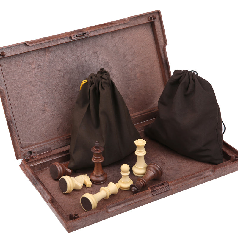 Magnetic Chess Set with Imitation Wood Chessboard