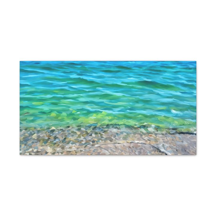 Coastal Serenity Seascape Canvas Art Print