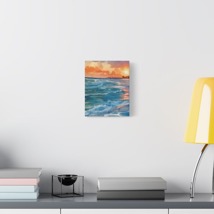 Coastal Sunset Canvas Art – Ocean and Beach Wall Décor