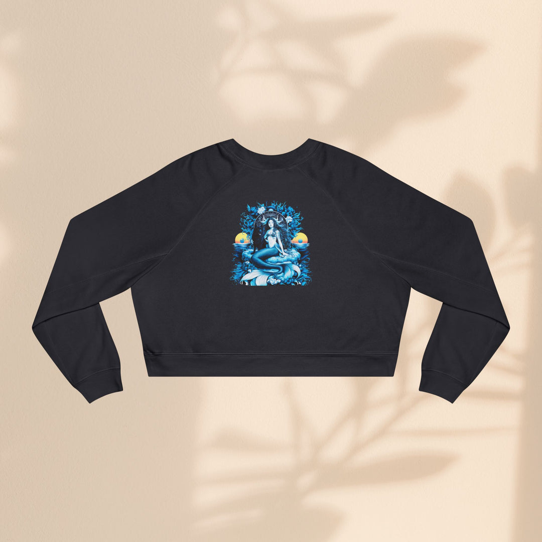 Majestic Mermaid Women's Cropped Fleece Pullover - Cozy Stylish Sweatshirt