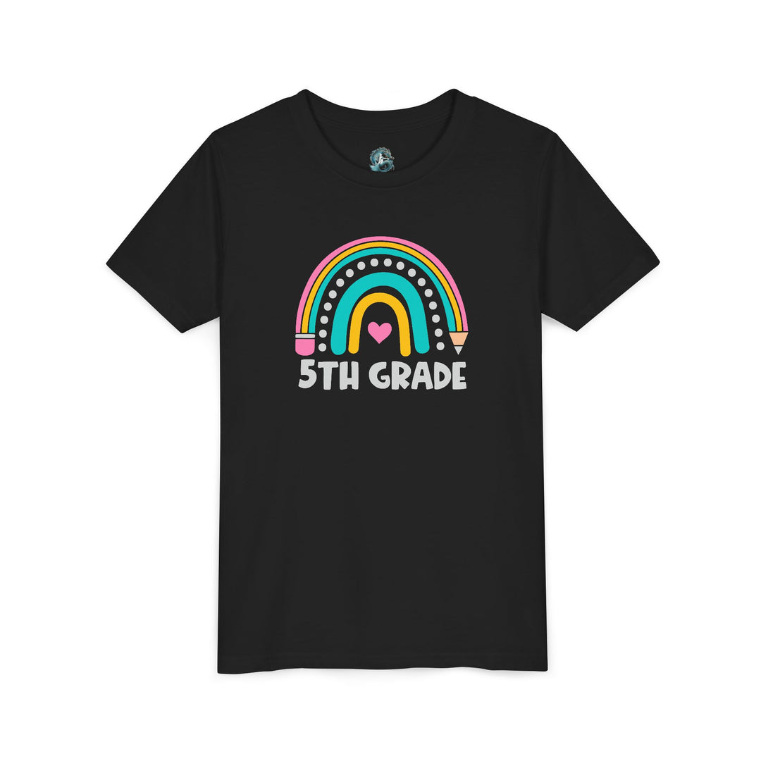 Rainbow 5th Grade Youth Tee, Back to School Shirt, Kids Birthday Gift, Elementary Student Apparel, Classroom Outfit, Fun Kids Wear