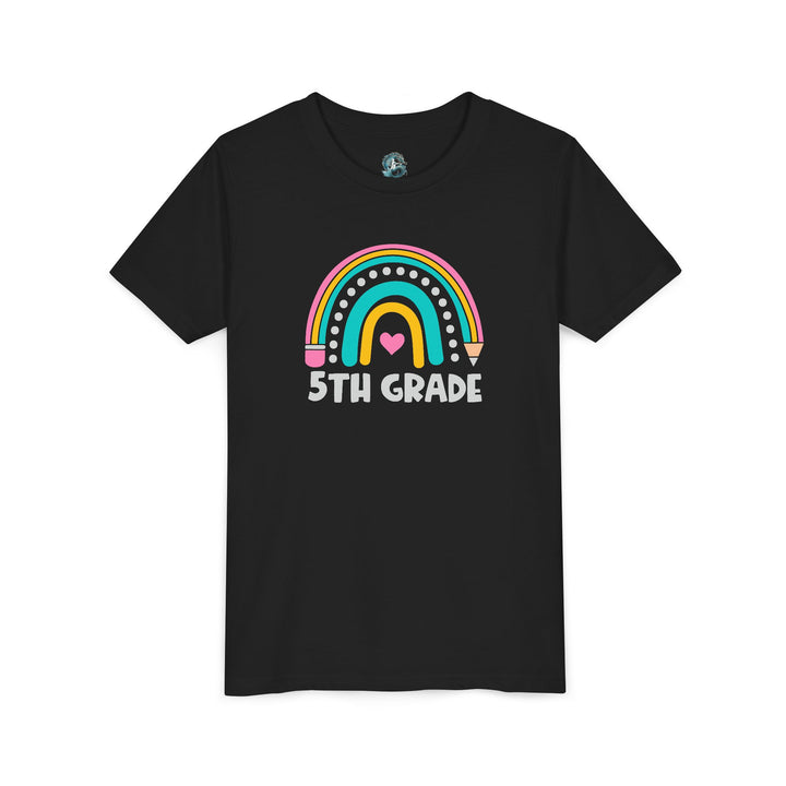 Rainbow 5th Grade Youth Tee, Back to School Shirt, Kids Birthday Gift, Elementary Student Apparel, Classroom Outfit, Fun Kids Wear