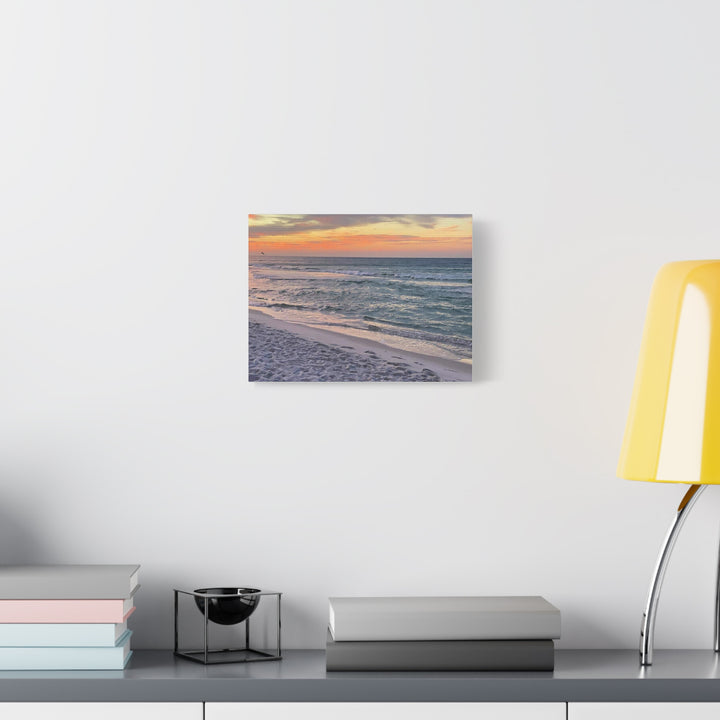 Sunset Beach Matte Stretched Canvas Wall Art