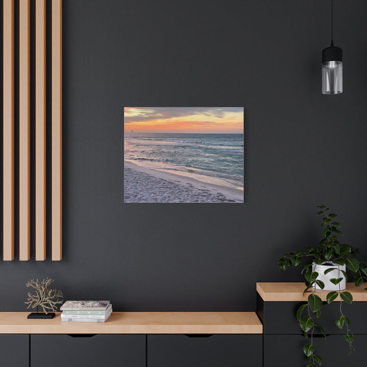 Sunset Beach Matte Stretched Canvas Wall Art