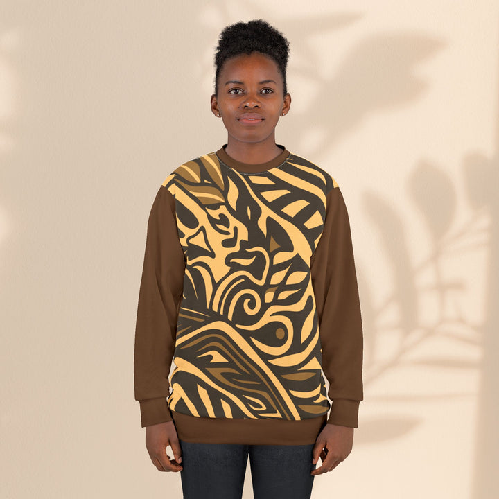 Unisex Sweatshirt (AOP) - Tribal Orange