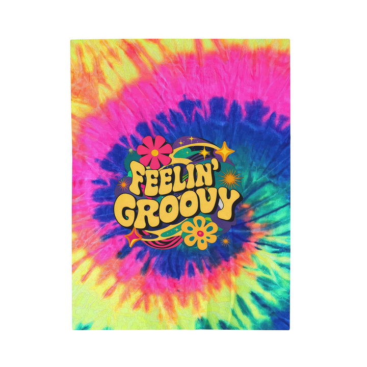 Velveteen Plush Blanket - Feeling Groovy