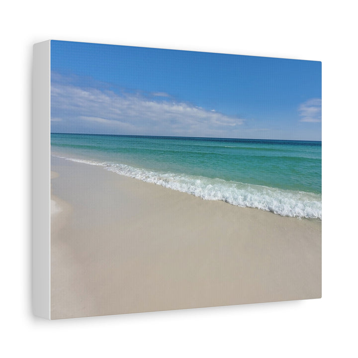 Beach Shoreline Matte Canvas Print – Tranquil Ocean Wall Art