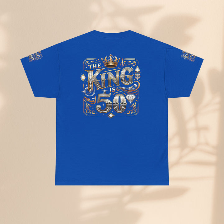 Royal 50th Birthday Tee, Vintage King Shirt, Men’s Birthday Gift, Celebrate 50 Years, Custom Graphic T-Shirt, Fun Party Top