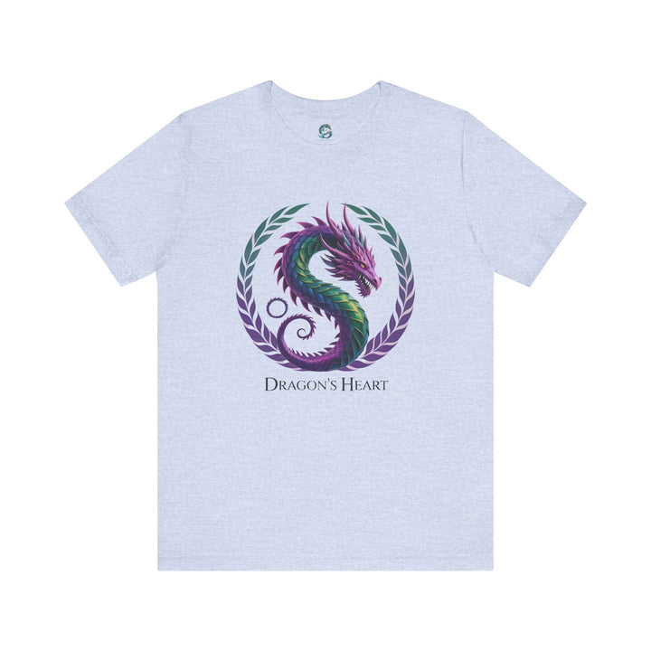 Mythical Dragon's Heart Unisex Tee, Fantasy Shirt, Gift for Gamers, Unique Dragon Design, Casual Wear, Dragon Lover's Apparel