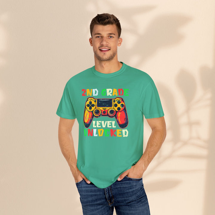 Fun Gamer T-Shirt, 2nd Grade Level Unlocked Shirt, Kids Gaming Apparel, Back to School Gift, Video Game Fan Tee