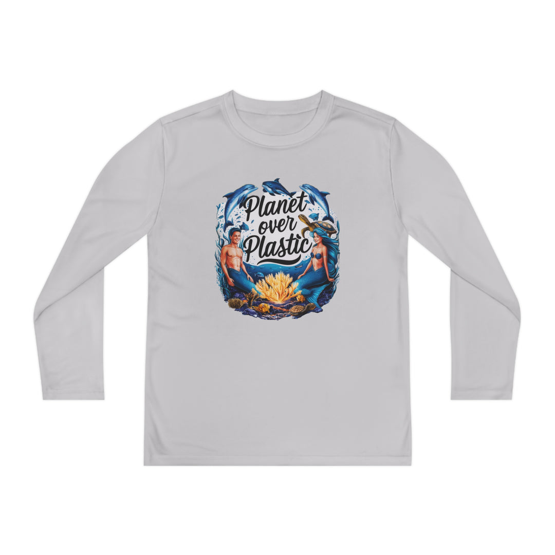 Youth Long Sleeve Competitor Tee - Planet Over Plastic