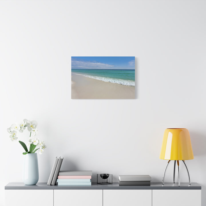 Beach Shoreline Matte Canvas Print – Tranquil Ocean Wall Art