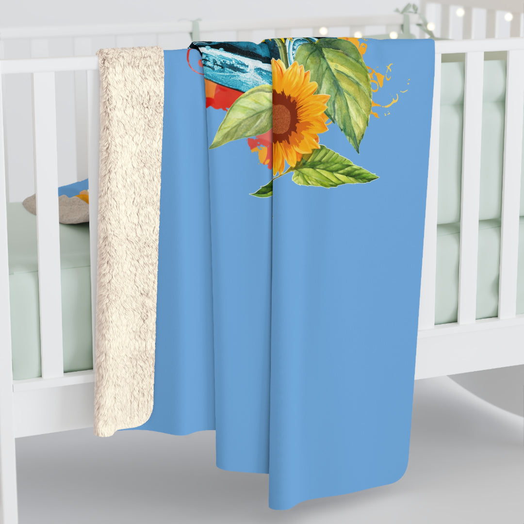 Believe in Miracles Sherpa Fleece Blanket – Cozy Floral Throw & Inspirational Gift