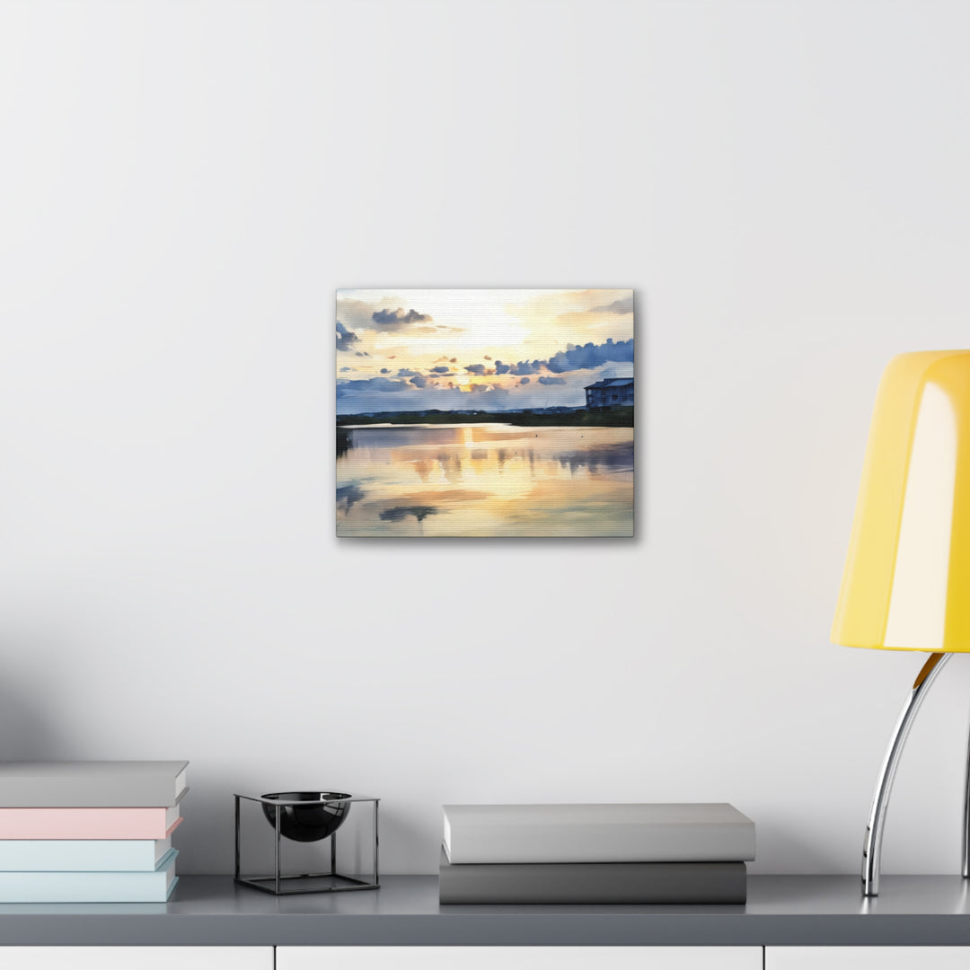 Serene Sunset Landscape Canvas Wall Art