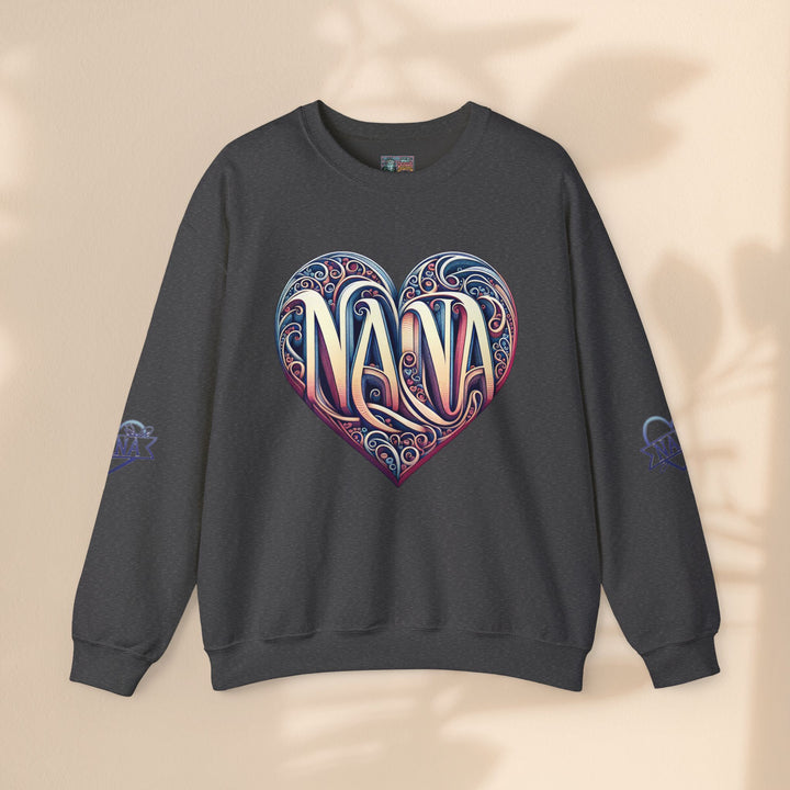 Nana Heart Design Unisex Crewneck Sweatshirt - Cozy Gift for Grandmothers