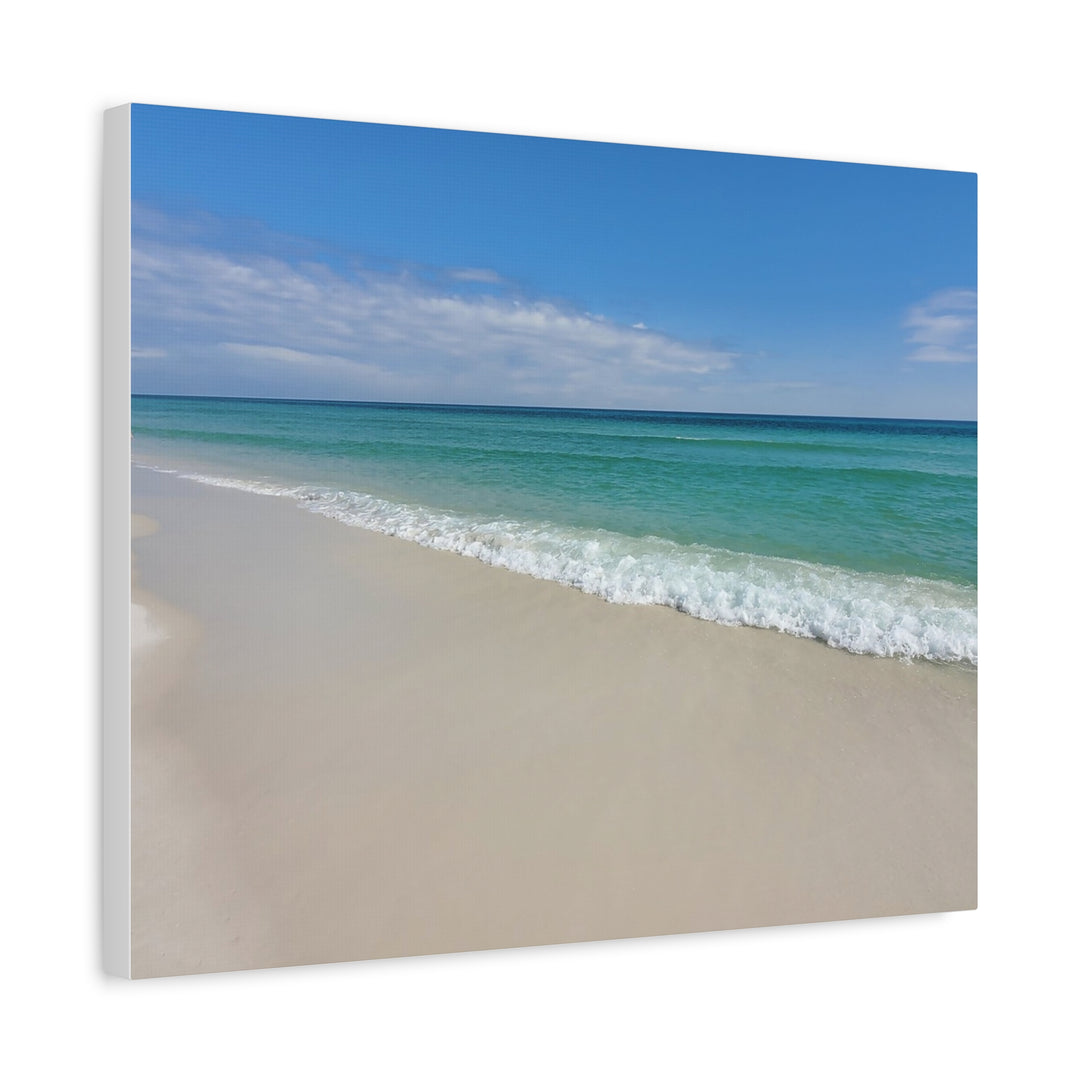 Beach Shoreline Matte Canvas Print – Tranquil Ocean Wall Art