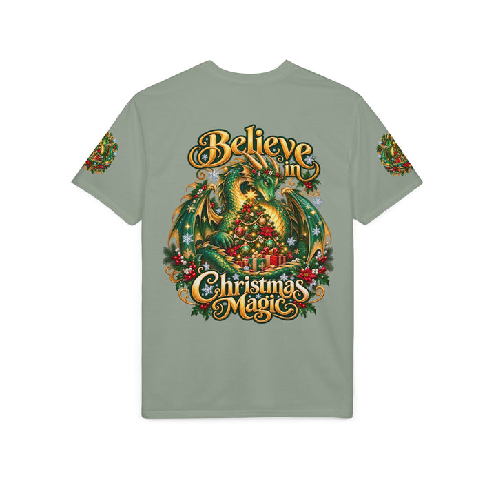 Christmas Dragon T-Shirt — "Believe in Christmas Magic" Holiday Tee