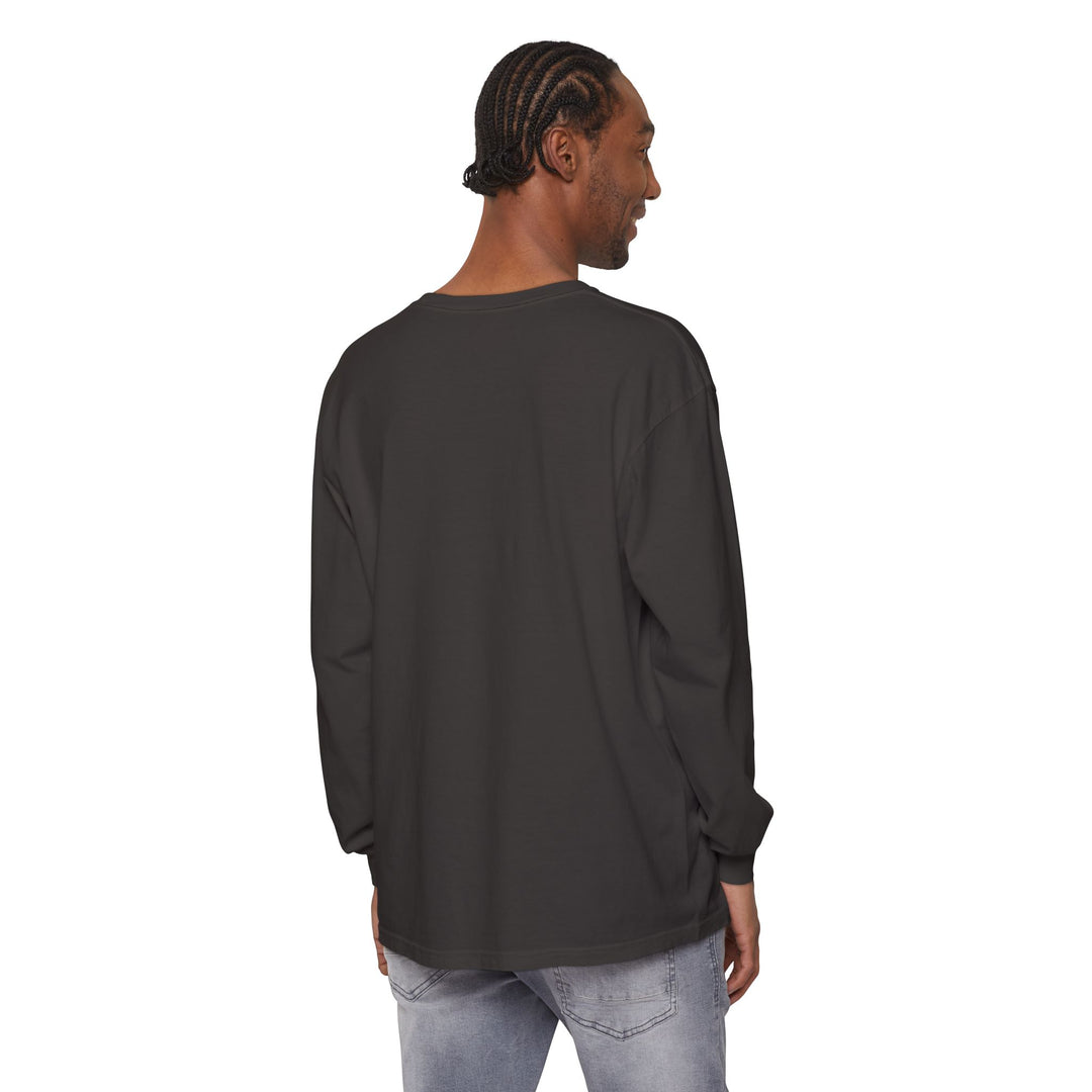 Unisex Garment-dyed Long Sleeve T-Shirt - Eating Christmas Cookies For Two
