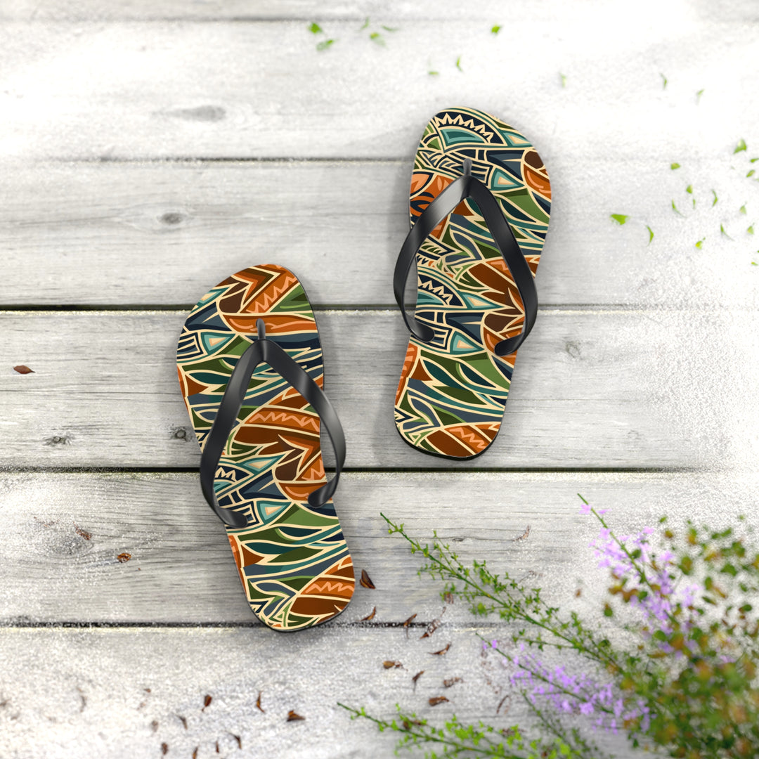 Flip Flops - Tribal Orange