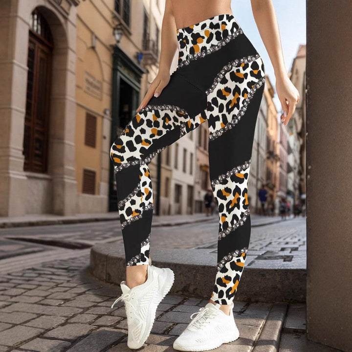 Women's Rose Print Leggings | Casual Floral Leggings