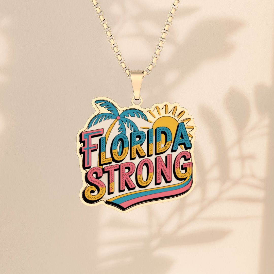Florida Strong Pendant Necklace — Custom Photo Memorial Pendant