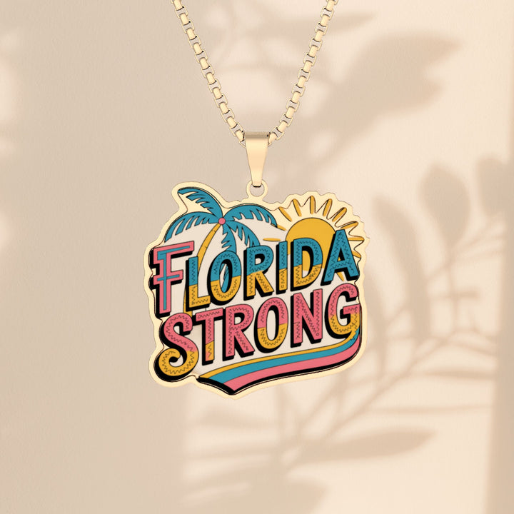 Florida Strong Pendant Necklace — Custom Photo Memorial Pendant