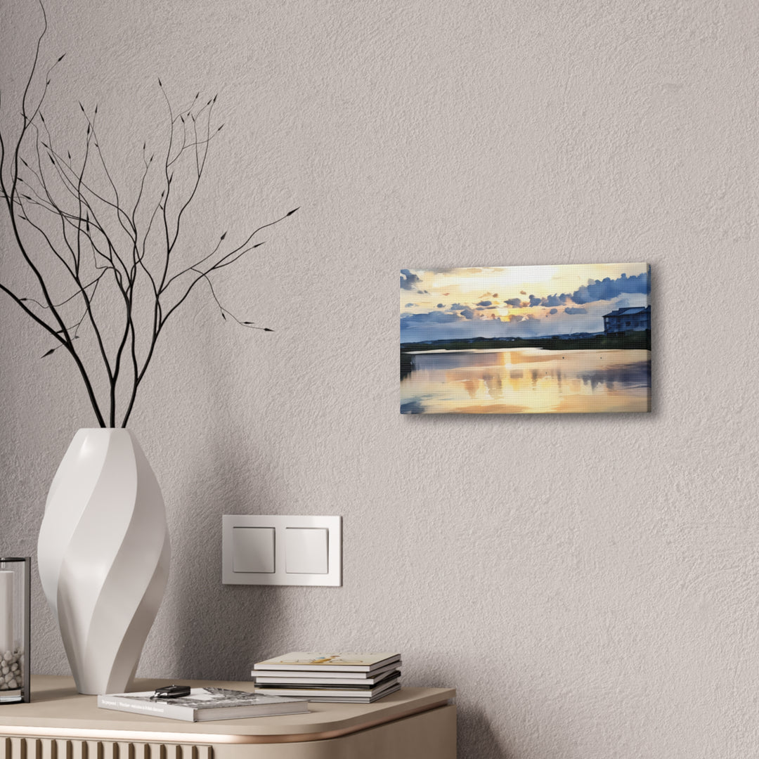 Serene Sunset Landscape Canvas Wall Art