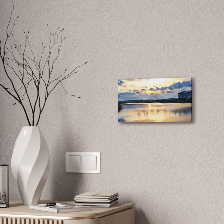 Serene Sunset Landscape Canvas Wall Art