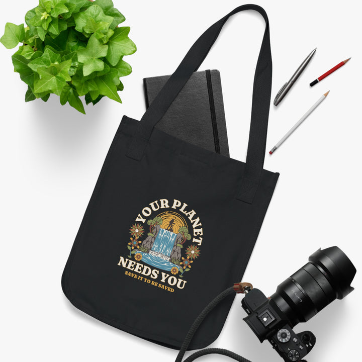 Organic Canvas Tote Bag - Your Planet Needs You