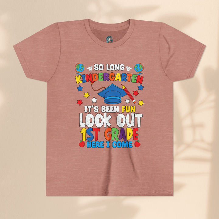 Look Out First Grade Here I Come T-Shirt - Graduation Celebration Tee, Kindergarten to 1st Grade Transition T-Shirt,