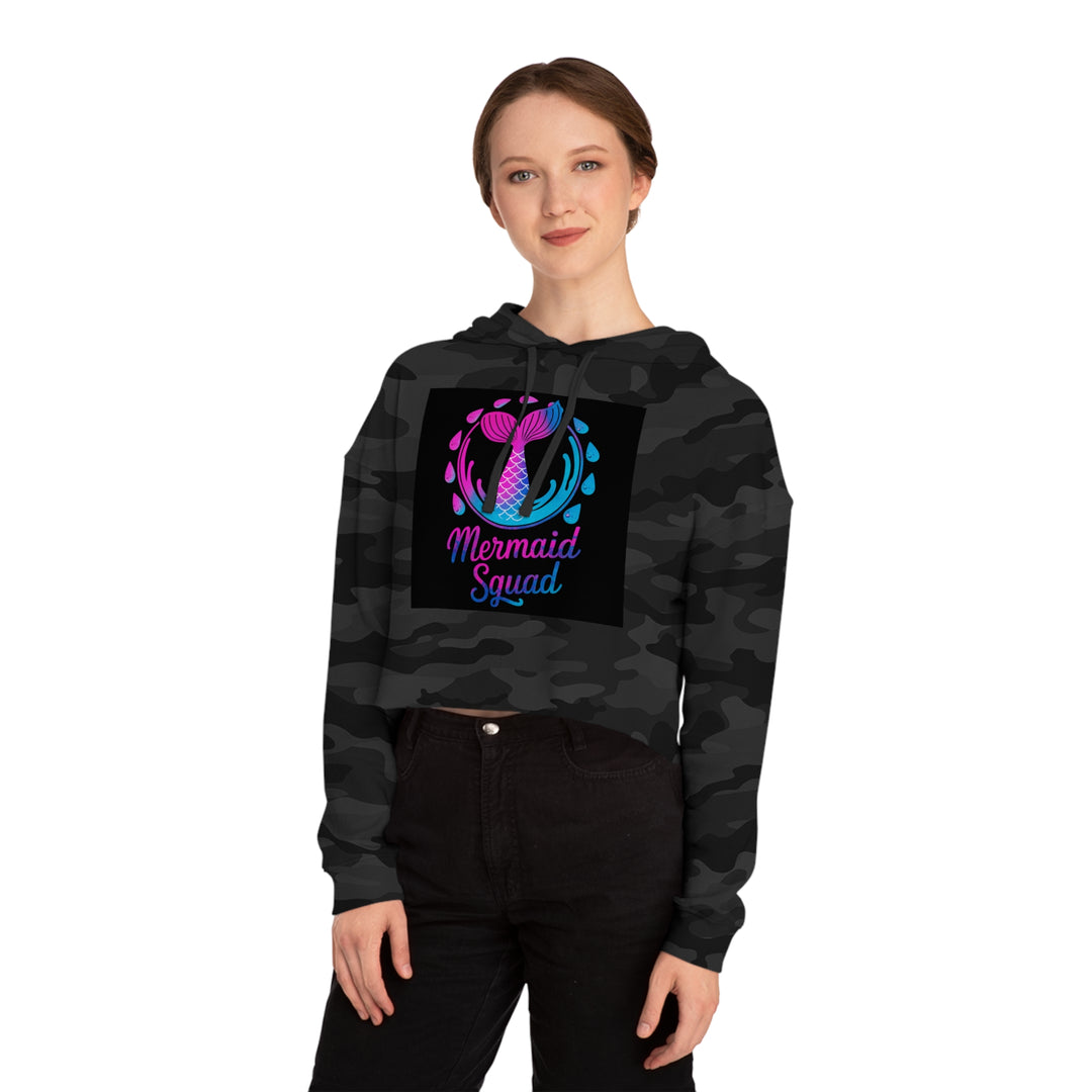 Women’s Cropped Hooded Sweatshirt - Mermaid Squad