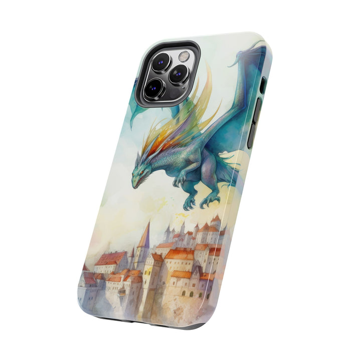 Tough Phone Cases - Dragon Over City