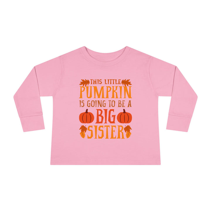 Toddler Long Sleeve Tee - Big Sister Pumpkin