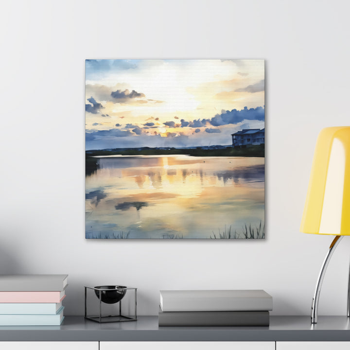 Serene Sunset Landscape Canvas Wall Art