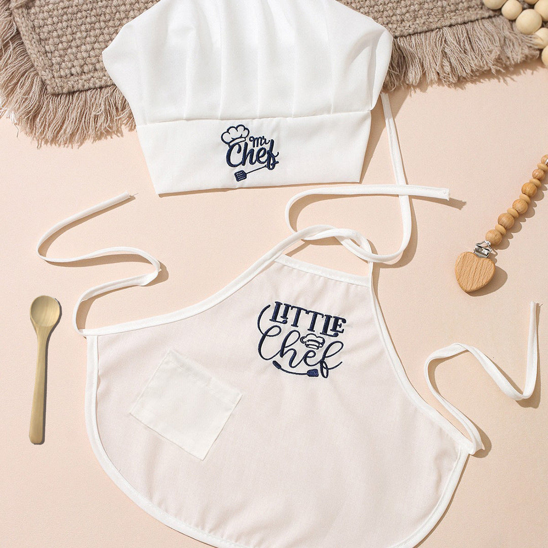 Newborn Little Chef Photo Outfit with Tall Hat