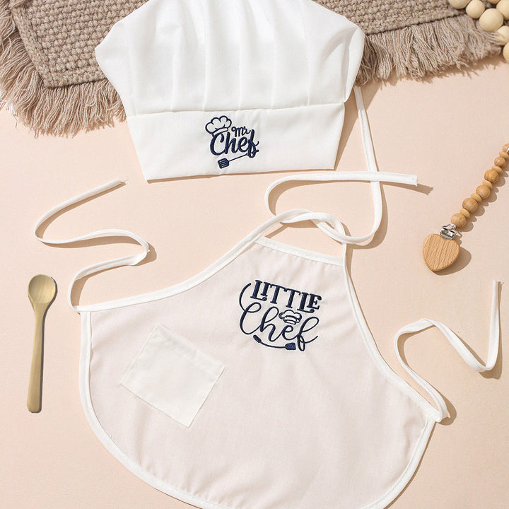 Newborn Little Chef Photo Outfit with Tall Hat