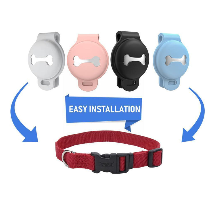Silicone Pet Tracker Holder | Protective AirTag Collar Case