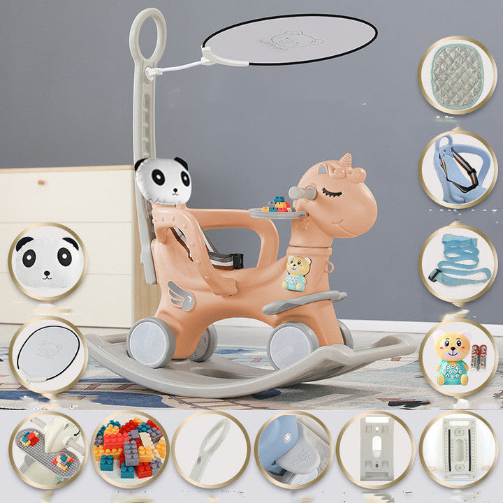 Baby Rocking Ride-On Cart Toy