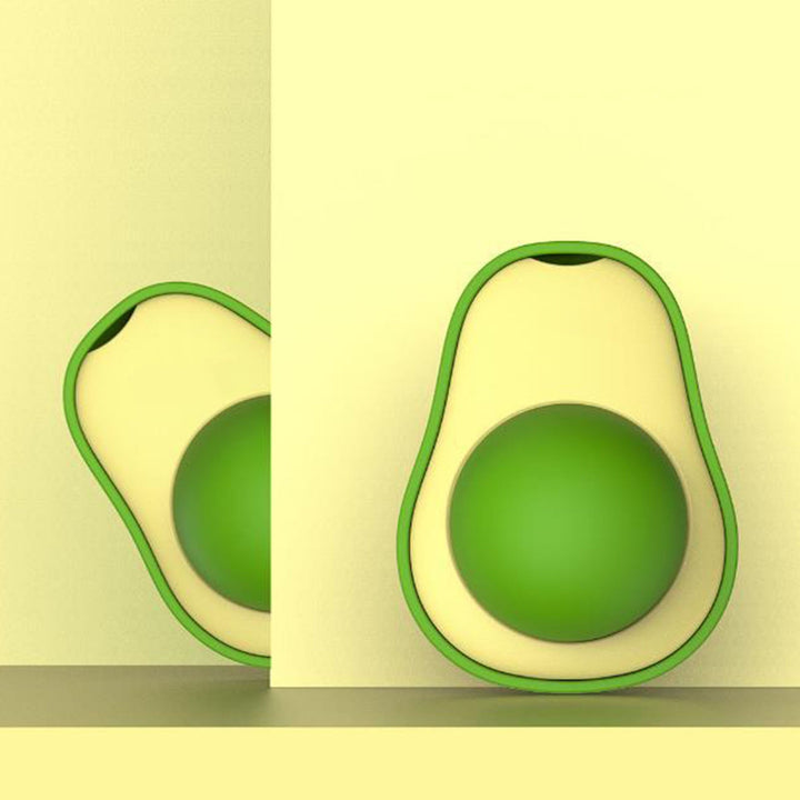 Cute Avocado Catnip and Silvervine Teeth-Cleaning Ball for Cats