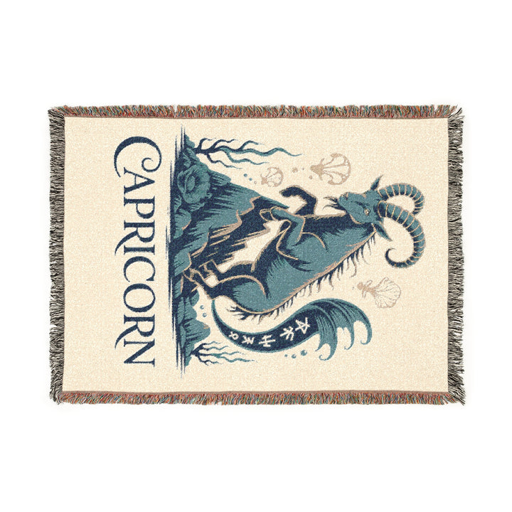 Capricorn Woven Blanket – Cozy Zodiac Throw, Astrology Home Décor & Unique Gift Idea
