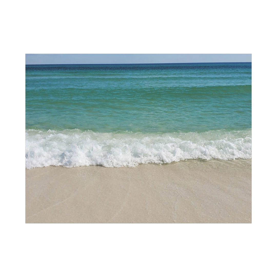 Beach Waves Matte Canvas Print – 1.25-Inch Stretched Seascape