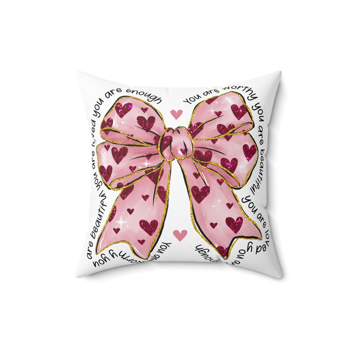 You Are Loved Spun Polyester Square Pillow