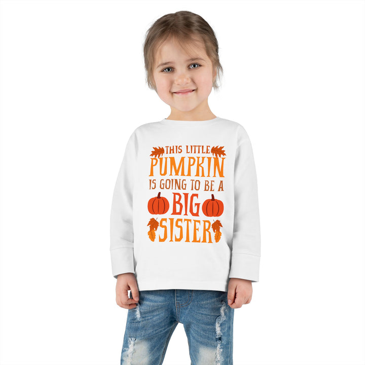 Toddler Long Sleeve Tee - Big Sister Pumpkin