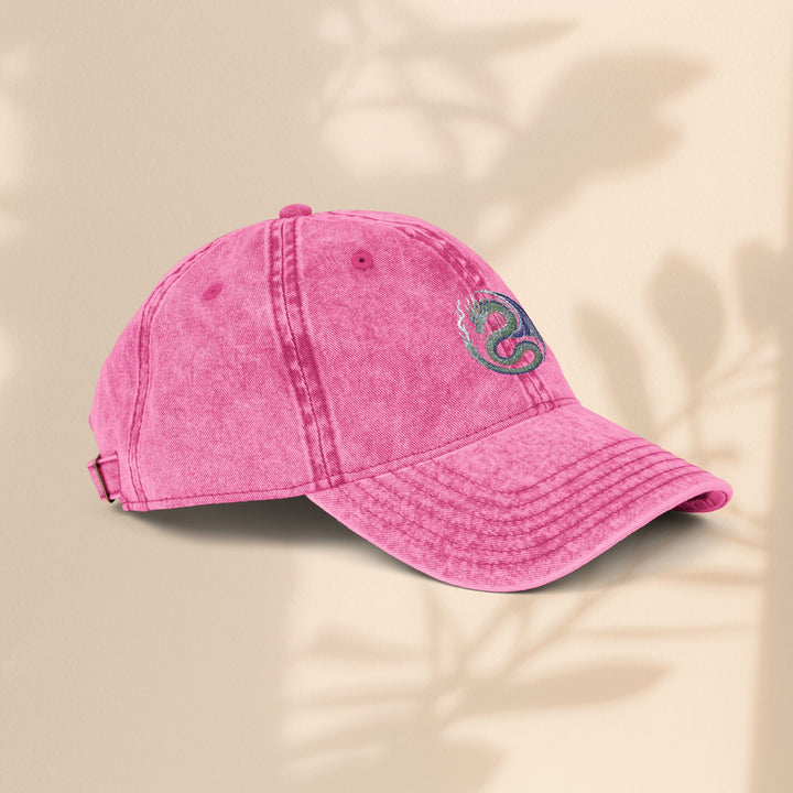 Vintage Embroidered Dragon Cap, Retro Baseball Hat, Gift for Her, Boho Accessories, Festival Wear, Casual Outfit