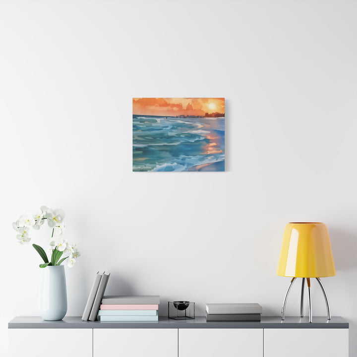 Coastal Sunset Canvas Art – Ocean and Beach Wall Décor