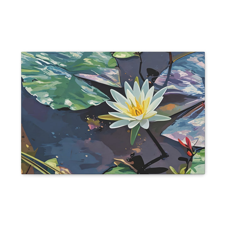 Water Lily Canvas Art Print – Nature Wall Décor