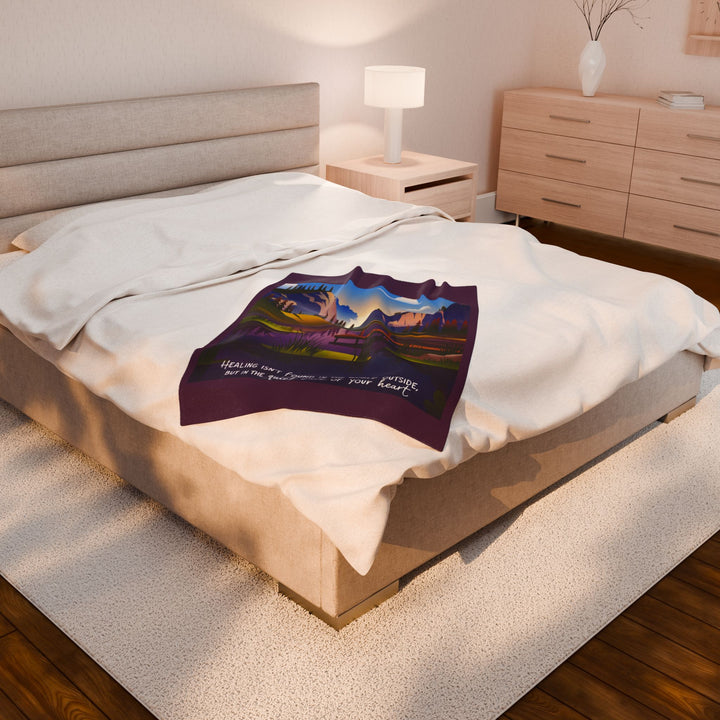 Healing From Within - Velveteen Plush Blanket