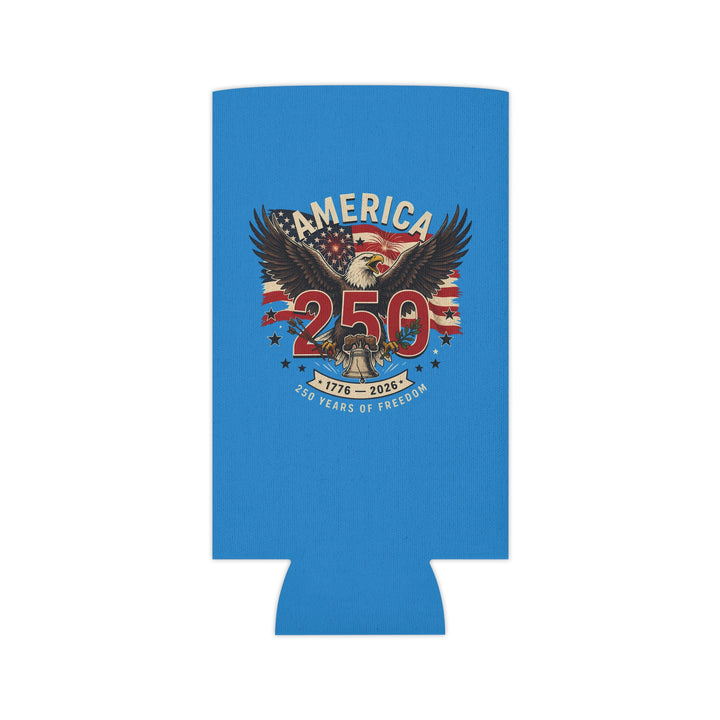 America 250 Can Cooler — Patriotic Eagle 1776–2026 Beer Koozie